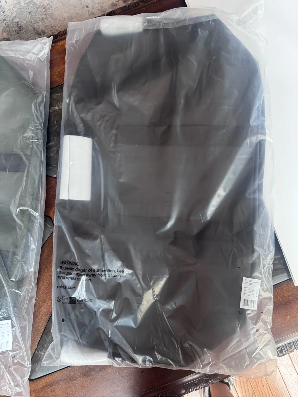 Rains Black Waterproof Duffel Bag Small